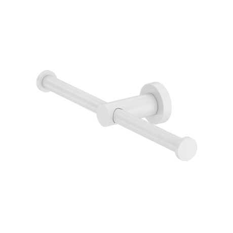 Nero Mecca Double Toilet Roll Holder Matte White NR1986dMW - TOILET ROLL HOLDERS