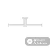 Nero Mecca Double Toilet Roll Holder Matte White NR1986dMW - TOILET ROLL HOLDERS