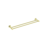 Nero Mecca Double Towel Rail 600mm Brushed Gold NR1924dBG - Towel Rails
