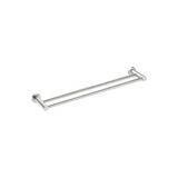 Nero Mecca Double Towel Rail 600mm Brushed Nickel NR1924dBN - Towel Rails