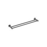 Nero Mecca Double Towel Rail 600mm Gun Metal NR1924dGM - Towel Rails