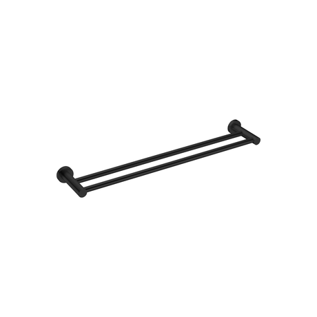 Nero Mecca Double Towel Rail 600mm Matte Black NR1924dMB - Towel Rails