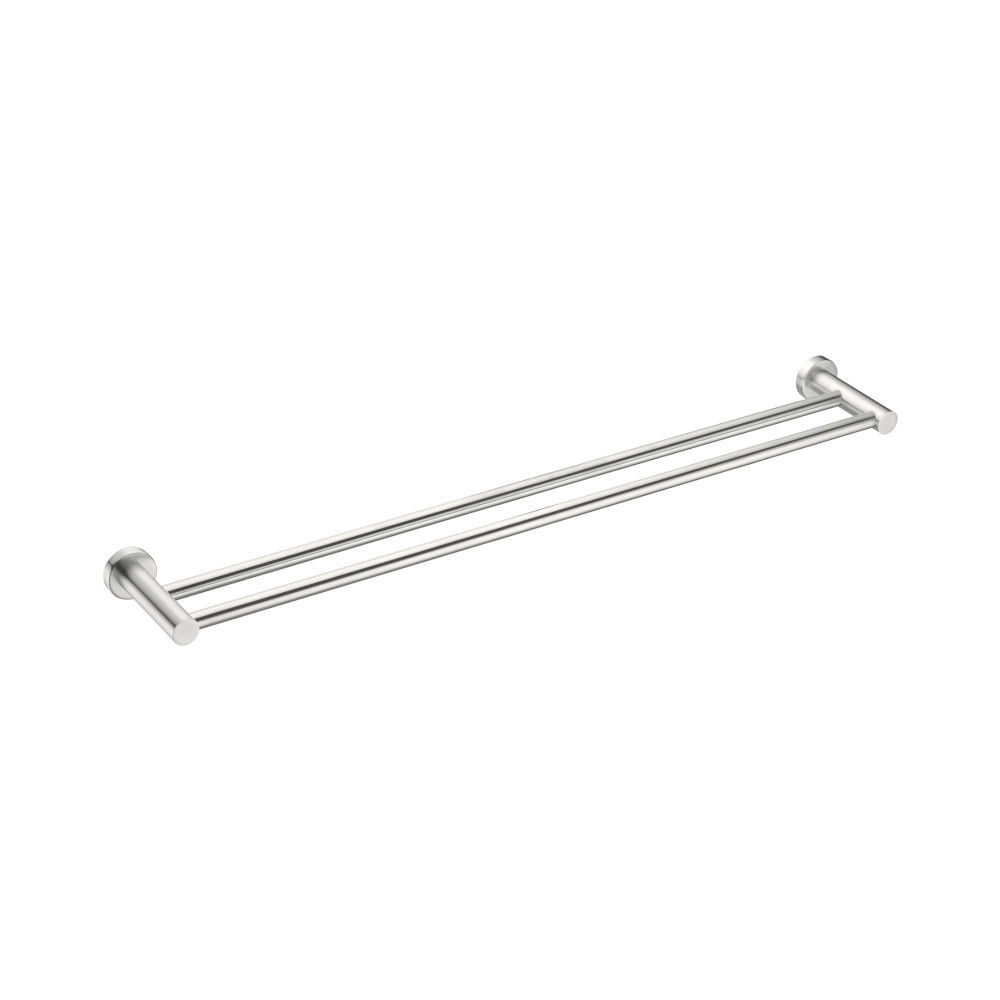 Nero Mecca Double Towel Rail 800mm Brushed Nickel NR1930dBN - Towel Rails