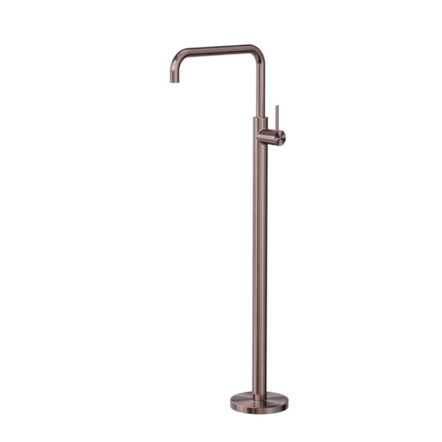Nero Mecca Freestanding Bath Mixer Square Shape Brushed Bronze NR221903bBZ - Bath Fillers