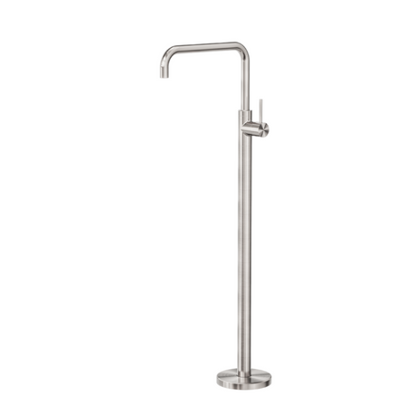 Nero Mecca Freestanding Bath Mixer Square Shape Brushed Nickel NR221903bBN - Bath Fillers