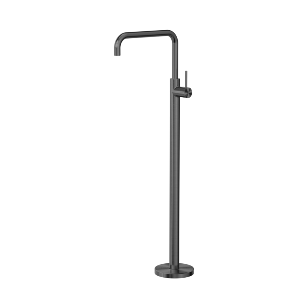 Nero Mecca Freestanding Bath Mixer Square Shape Gun Metal NR221903bGM - Bath Fillers