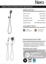 Nero Mecca Hand Hold Shower With Air Shower Brushed Gold NR221905BG - Hand Showers