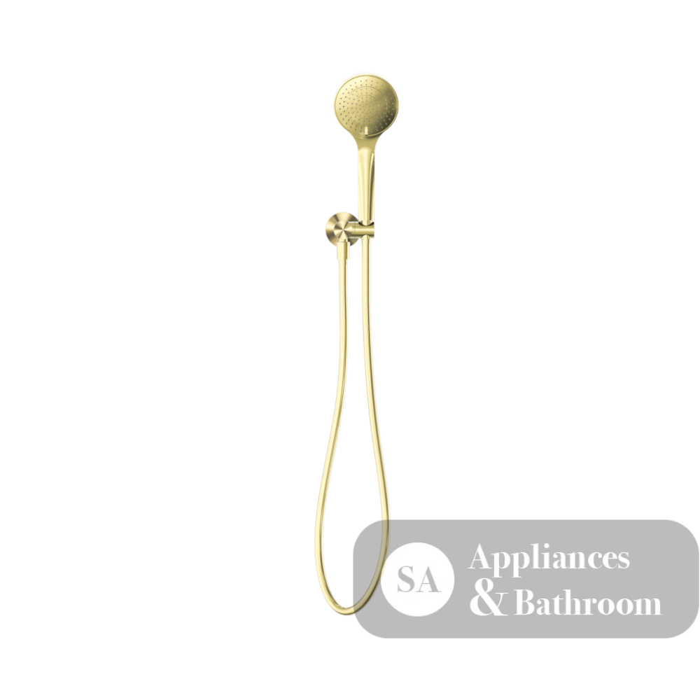 Nero Mecca Hand Hold Shower With Air Shower Brushed Gold NR221905BG - Hand Showers