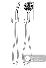 Nero Mecca Hand Hold Shower With Shower Brushed Bronze NR221905cBZ - Hand Showers