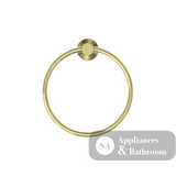 Nero Mecca Hand Towel Ring Brushed Gold NR1980BG - Towel Rails