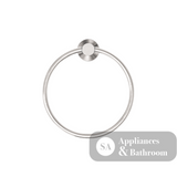 Nero Mecca Hand Towel Ring Brushed Nickel NR1980BN - Towel Rails