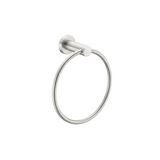 Nero Mecca Hand Towel Ring Brushed Nickel NR1980BN - Towel Rails
