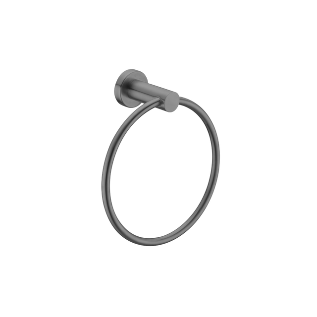 Nero Mecca Hand Towel Ring Gun Metal NR1980GM - Towel Rails