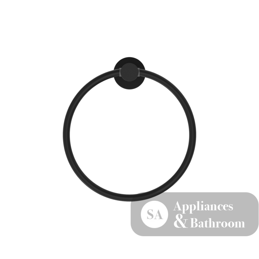 Nero Mecca Hand Towel Ring Matte Black NR1980MB - Towel Rails