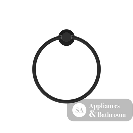 Nero Mecca Hand Towel Ring Matte Black NR1980MB - Towel Rails