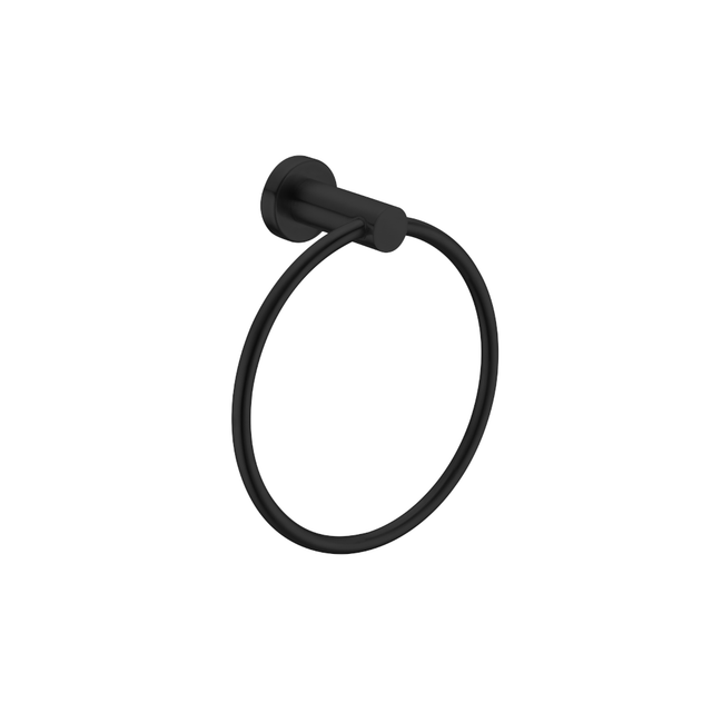 Nero Mecca Hand Towel Ring Matte Black NR1980MB - Towel Rails