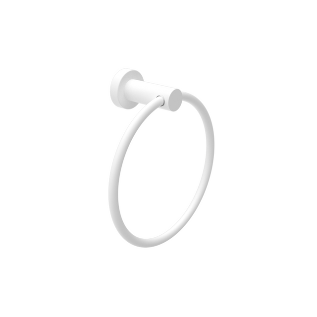 Nero Mecca Hand Towel Ring Matte White NR1980MW - Towel Rails