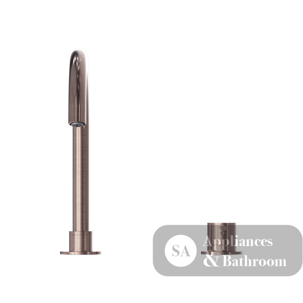 Nero Mecca Hob Basin Mixer Round Spout Brushed Bronze NR221901bBZ - Hob Mixer Sets