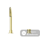 Nero Mecca Hob Basin Mixer Round Spout Brushed Gold NR221901bBG - Hob Mixer Sets