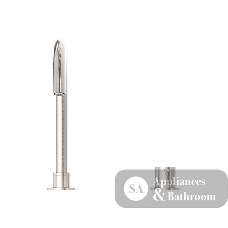 Nero Mecca Hob Basin Mixer Round Spout Brushed Nickel NR221901bBN - Hob Mixer Sets
