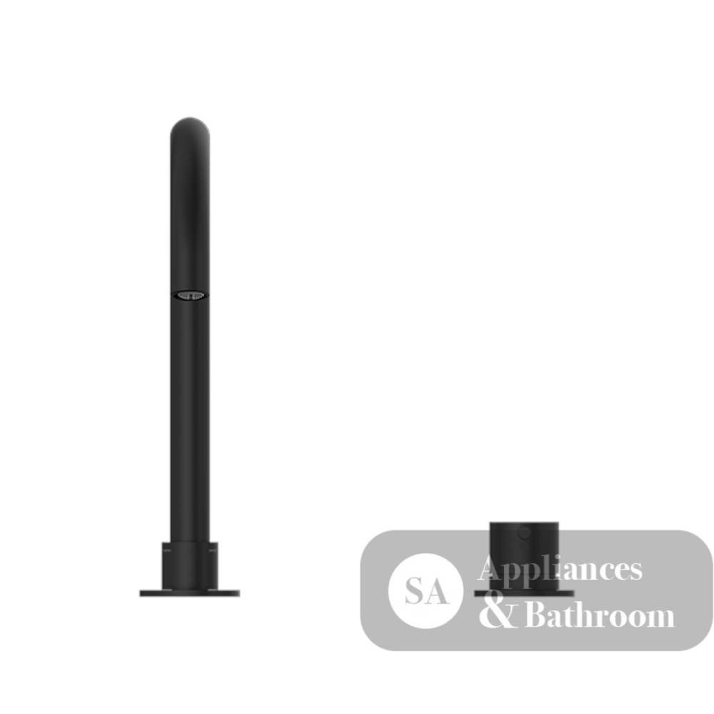Nero Mecca Hob Basin Mixer Round Spout Matte Black NR221901bMB - Hob Mixer Sets