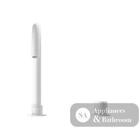 Nero Mecca Hob Basin Mixer Round Spout Matte White NR221901bMW - Hob Mixer Sets
