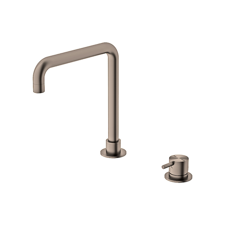Nero Mecca Hob Basin Mixer Square Spout Brushed Bronze NR221901cBZ - Hob Mixer Sets