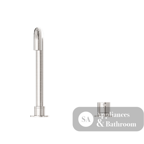 Nero Mecca Hob Basin Mixer Square Spout Brushed Nickel NR221901cBN - Hob Mixer Sets