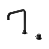 Nero Mecca Hob Basin Mixer Square Spout Matte Black NR221901cMB - Hob Mixer Sets