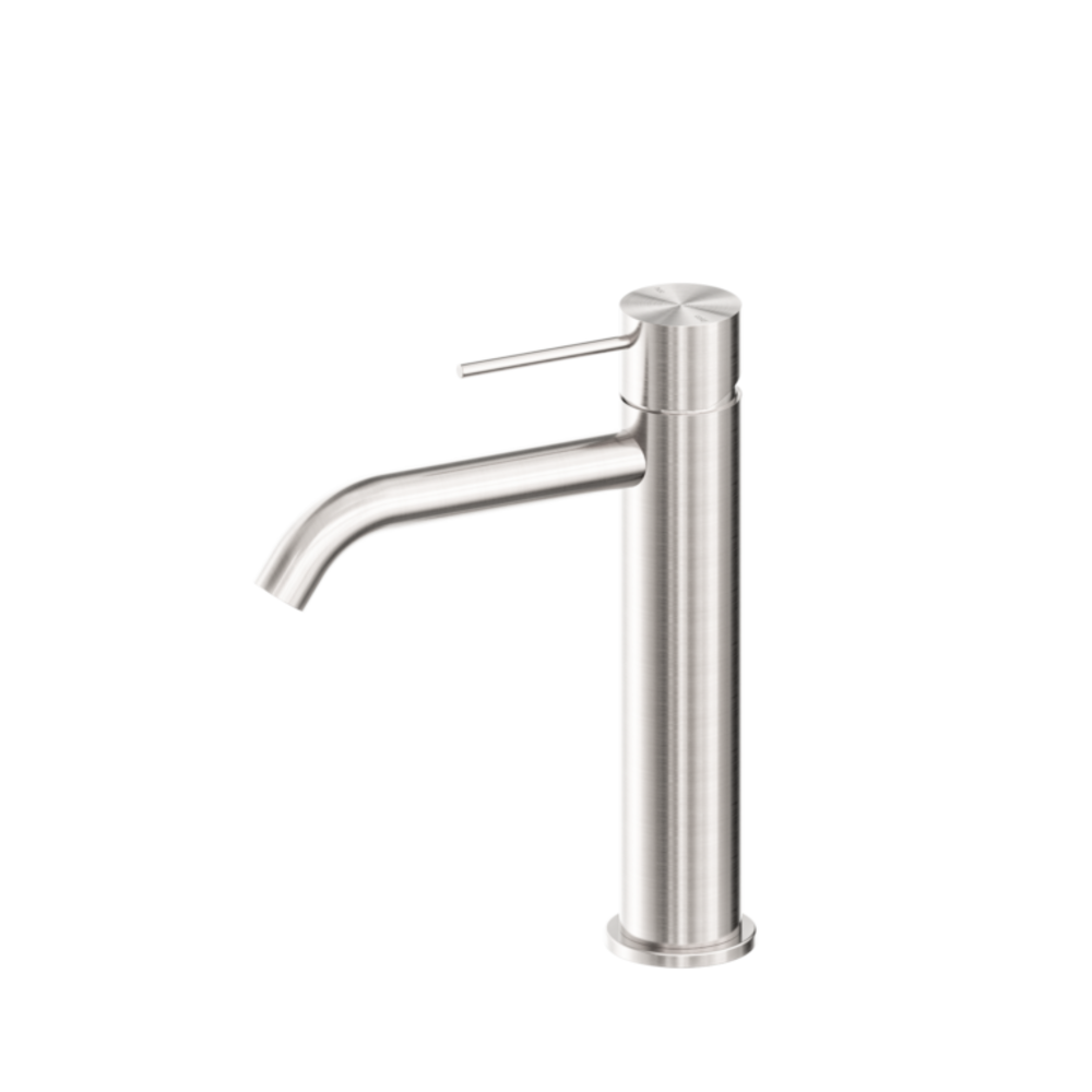 Nero Mecca Middle Tall Basin Mixer Brushed Nickel NR221901EBN - Basin Mixers