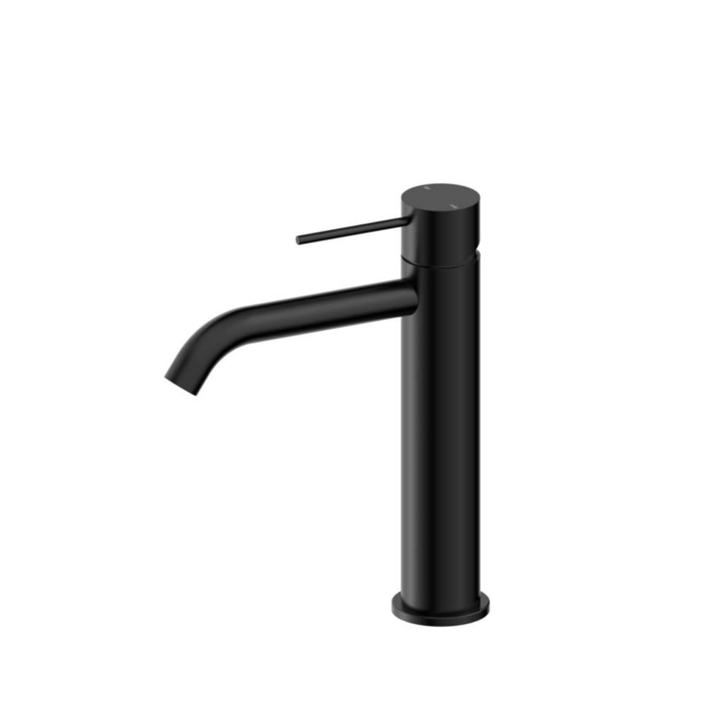 Nero Mecca Middle Tall Basin Mixer Matte Black NR221901EMB - Basin Mixers