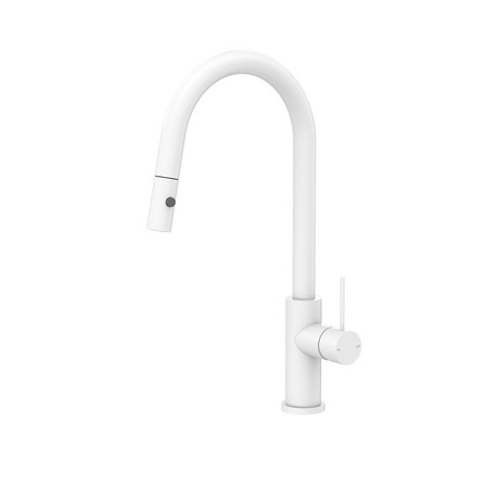 Nero Mecca Pull Out Sink Mixer With Vegie Spray Function Matte White NR221908MW - Kitchen Mixer Taps