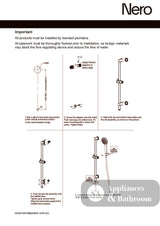 Nero Mecca Rail Shower With Air Shower Matte White NR221905aMW - Rail Showers