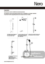 Nero Mecca Rail Shower With Shower Brushed Bronze NR221905dBZ - Rail Showers