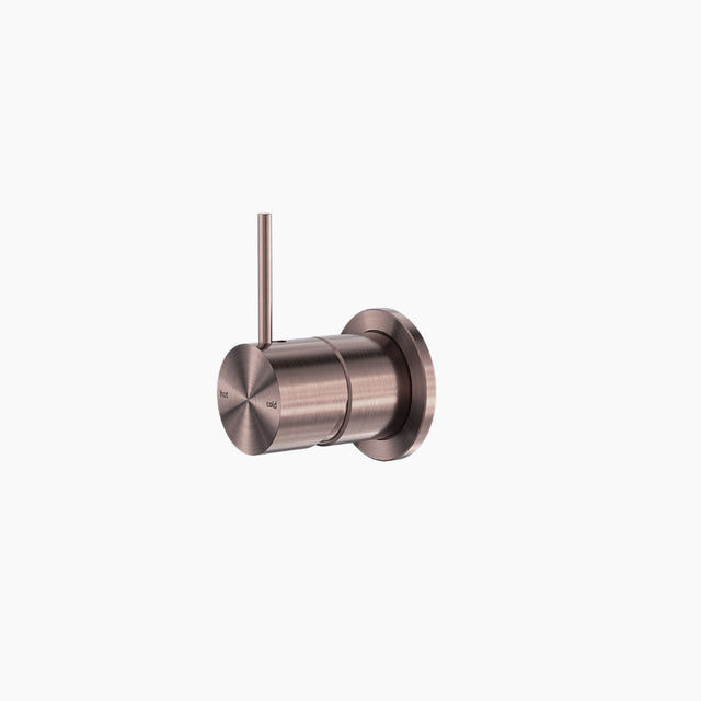 Nero Mecca Shower Mixer 60mm Handle Up Plate Brushed Bronze NR221911JBZ - Bathroom Wall Mixers