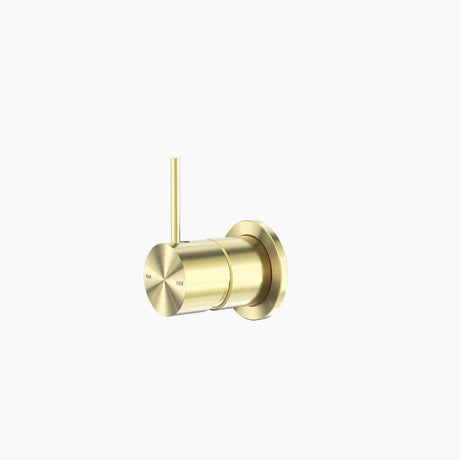 Nero Mecca Shower Mixer 60mm Handle Up Plate Brushed Gold NR221911JBG - Bathroom Wall Mixers