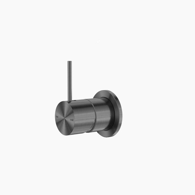 Nero Mecca Shower Mixer 60mm Handle Up Plate Gun Metal NR221911JGM - Bathroom Wall Mixers