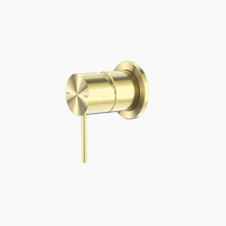 Nero Mecca Shower Mixer 60mm Plate Brushed Gold NR221911HBG - Bathroom Wall Mixers