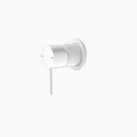 Nero Mecca Shower Mixer 60mm Plate Matte White NR221911HMW - Bathroom Wall Mixers