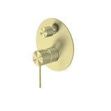 Nero Mecca Shower Mixer With Divertor Brushed Gold NR221911ABG - Wall Mixer Diverter
