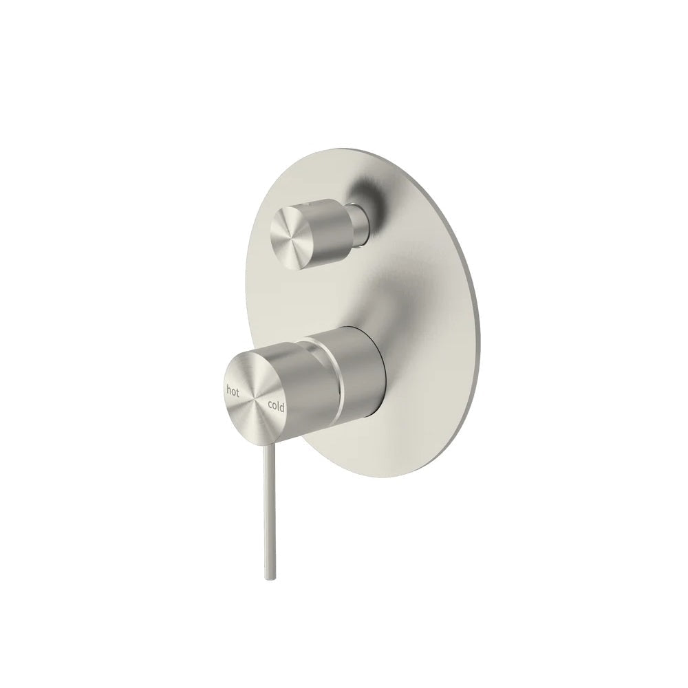 Nero Mecca Shower Mixer With Divertor Brushed Nickel NR221911ABN - Wall Mixer Diverter