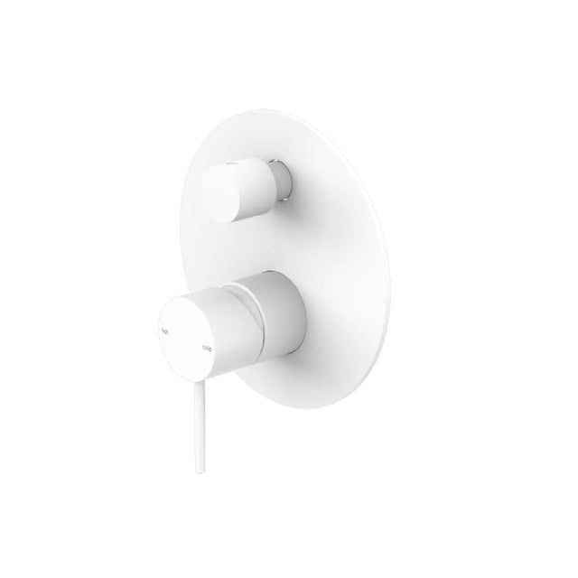 Nero Mecca Shower Mixer With Divertor Matte White NR221911AMW - Wall Mixer Diverter