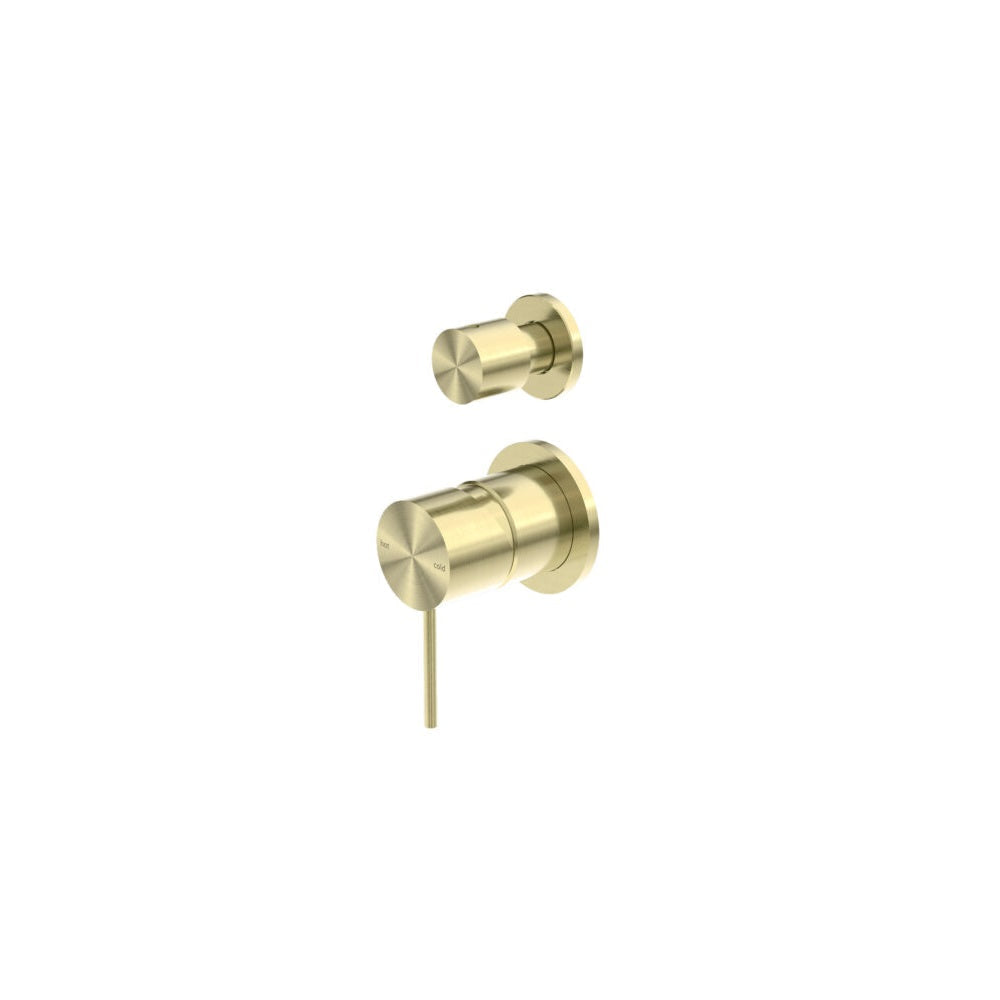 Nero Mecca Shower Mixer With Divertor Separate Back Plate Brushed Gold NR221911sBG - Diverter Mixers