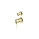 Nero Mecca Shower Mixer With Divertor Separate Back Plate Brushed Gold NR221911sBG - Diverter Mixers