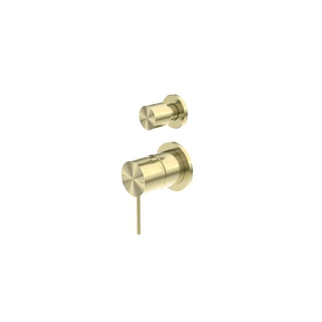 Nero Mecca Shower Mixer With Divertor Separate Back Plate Brushed Gold NR221911sBG - Diverter Mixers
