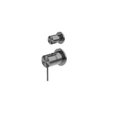 Nero Mecca Shower Mixer With Divertor Separate Back Plate Gun Metal NR221911sGM - Diverter Mixers