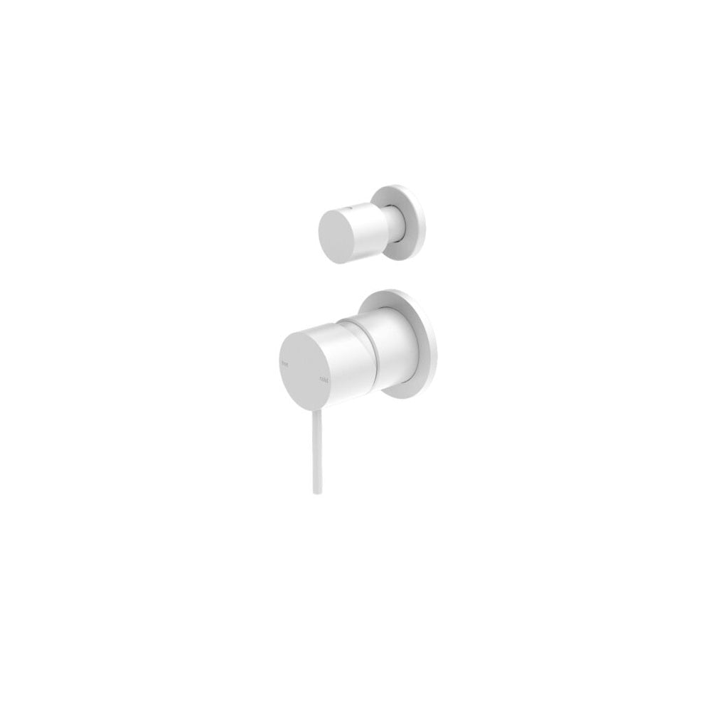 Nero Mecca Shower Mixer With Divertor Separate Back Plate Matte White NR221911sMW - Diverter Mixers
