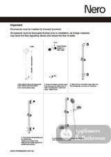 Nero Mecca Shower Rail With Air Shower II Brushed Bronze NR221905GBZ - Rail Showers