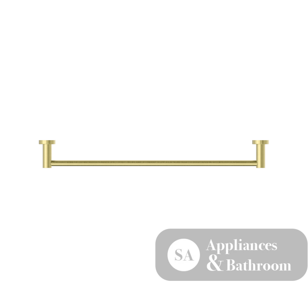 Nero Mecca Single Towel Rail 600mm Brushed Gold NR1924BG - Towel Rails