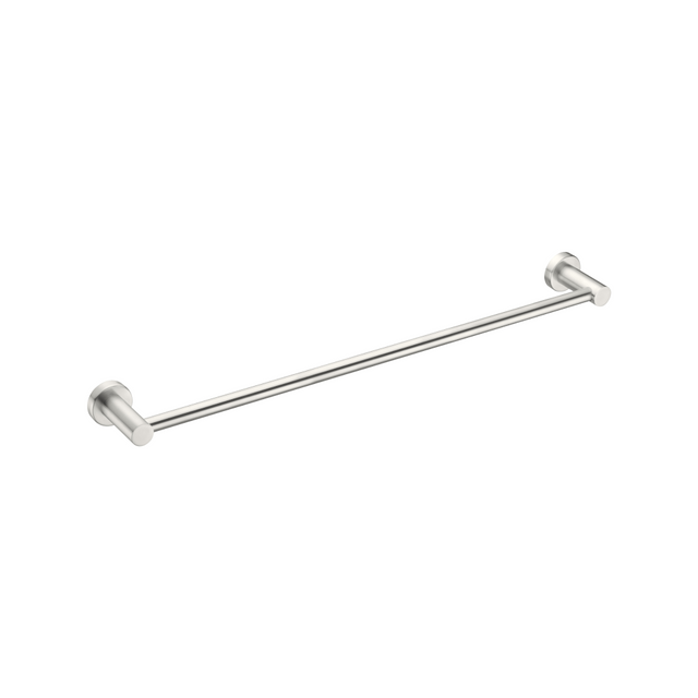 Nero Mecca Single Towel Rail 600mm Brushed Nickel NR1924BN - Towel Rails